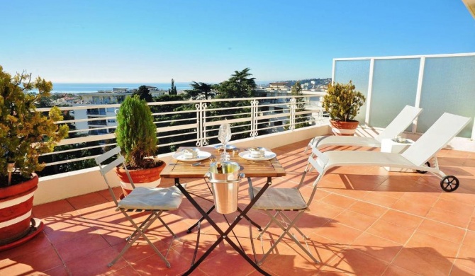 ApartHotel Riviera - Nice Cimiez - Luxueux Loft Appartement - Sea View - 2 Larges Terrasses - Esprit Penthouse - 2 Pièces - Terrasse Loft Cimiez