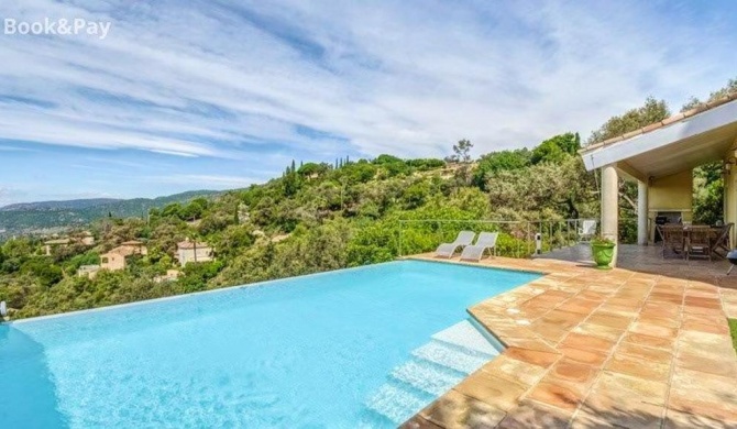 Villa de 4 chambres avec vue sur la mer piscine privee et jardin clos a Rayol Canadel sur Mer a 2 km de la plage